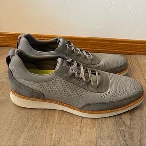 Florsheim Launch Knit Elastic Lace Moc Toe Slip On Shoes Mens 13 Grey Casual